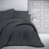 Kvalitex Saténové obliečky s prúžkom 140x200 + 70x90 cm - Tmavo šedá