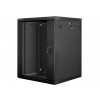 Nástěnný rack 19' 15U 600X600mm černý flat pack