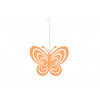 Textilomanie Závesný kovový motýľ PASTEL BUTTERFLY - viac farieb Farba: Oranžová