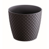 kvetináč 25,8cm ORIENT DOR260-S433 antracit plastový PROSPERPLAST