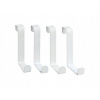 4x BIELY HÁČIK NA DVERE - SADA HÁČIKOV WENKO