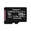 KINGSTON 128GB microSDXC CANVAS Plus Memory Card 150MB/s Read, UHS-I Speed Class, U1, V10, A1 - bez adaptéru SDCS3/128GBSP