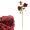 Autronic Ruža - umelá rezaná, dva kvety s púčikom, červená KN5115-RED