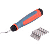 EXTOL® Premium Odjehlovač univerzální HSS M35 dřík 3,2 mm, 10 ks náhradních čepelí 8803680