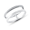 Dvojitý diamantový prsteň z bieleho 14k zlata KLENOTA R0943202