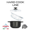 Olympia Zanetti súprava na varenie v pare HARD COOK Line z liateho hliníka Ø20 cm s minerálnym kameninovým povrchom