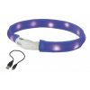 Nobby LED plochý svietiaci obojok pre psov modrý M 55cm