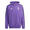 adidas Men's Adidas Real Madrid Autumn Winter Weather-Resistant Windbreaker Purple XS