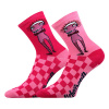 Dievčenské ponožky Boma - Lichožrúti, Žiletka Farba: Ružová, Veľkosť: 27-32