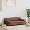 vidaXL Pelech pre psa hnedý 90x53x30 cm umelá koža - Hnedá - 75419-30004