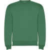 Clasica unisex sveter s výstrihom crewneck, zelená Kelly, S
