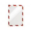 Durable Samolepiaci Duraframe Security A4, červeno-biely, bal.2 ks