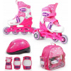 Nastaviteľné kolieskové korčule SMJ Sport LED Set Pink 26-29 VYPR