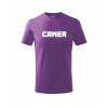 Gamer nápis - Tričko detské bavlnené - 104-110cm / 3-4 roky ( Fialová )