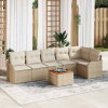 zahrada-XL Súprava záhradných pohoviek 7 pcs Beige, biela 3356132