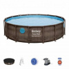 Bestway Bazén 4,88x1,22 m Bestway® Power Steel™, Vista Series, 56725, filter, pumpa, rebrík, plachta, dávkovač