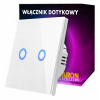 Dvojitý dotykový vypínač BarON biely 2G WHITE