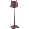 Stolná lampa Poldina 38 cm burgundská červená