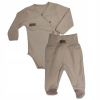 Detský komplet - Baby Set Olomela 68 Beige, Khaki 2 ks. (Dlhé štrbiny Béžové béžové polovičné -krap 68)