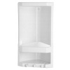 GEDY 8079 Junior dvojposchodová rohová polička, 18,9 x 38,5 x 13,9 cm, termoplast, biela