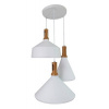 Svietidlá - Závesné svietidlá - metalowa lampa wisząca biała złota loft do salonu (Svietidlá - Závesné svietidlá - metalowa lampa wisząca biała złota loft do salonu)
