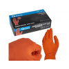 Nitrilové rukavice Solid Grip 3D, pevné, odolné chemikáliím, 50 ks, oranžové, velikost XXL - GEKO