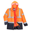 PORTWEST Bunda HiVis Executive S768 5v1, zateplená, reflexní POR-S768ONRXL XL Oranžová/navy