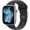 Apple Watch Series 11 (46mm) Vesmírne šedý hliník s čiernym športovým remienkom M/L MEV44MP/A