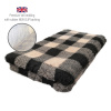 DRYBED Premium Vet Bed Káro čierny + svetlohnedý 100 x 75 cm