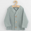 NEW BABY Dojčenský kabátik na gombíky New Baby Luxury clothing Oliver šedý Veľ. 56