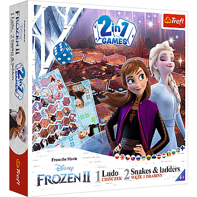 TREFL - Hra 2v1 Ludo / Hady a rebríky Frozen 2