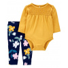 CARTER'S Set 2dielny legíny, body dl. rukáv Yellow Flowers dievča 3m 1M739510_3m