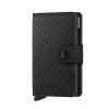 Kožené puzdro na karty SECRID Miniwallet Carbon Black čierne