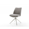 Otočná stolička Elso-Flex Bouclé Striebornosivá Krížový rám široký