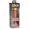 King Cock Elite 6 – prísavkový vibrátor (15 cm) – prírodný