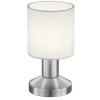 Stolová lampa TRIO Garda 595400101 matný nikel, odtieň biela, E14