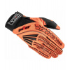 Rukavice PIONEER, PILOT, dětské (oranžová fluo/černá) Veľkosť: 3