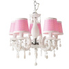 ACA DECOR Závesný luster MACARON 5x40W/E14/230V/IP20, ružová farba