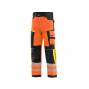 CXS CXS Nohavice BENSON výstražné, pánske, oranžovo-čierne - 64 Oranžová-Čierna, 64