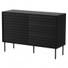 Cama Meble Dizajnová komoda CORTINA 120 1D3S, čierny mat/čierny mat