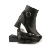 ČLENKOVÁ OBUV KARL LAGERFELD BEATA RING BUCKLE BOOT BLACK LTHR