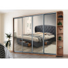 Casarredo Šatníková skriňa REFLECTION 280 kraft zlatý/zrkadlo