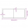vidaXL Stolová doska 120x50x(2-4) cm neošetrený dubový masív - Hnedá - 128208-74212