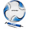 Futbalová lopta Spokey Goal, veľkosť 5 + ručná pumpa Enero 5907637336548 (Tréningový futbal do záhrady pre deti od 5 rokov + pumpa na lopty)