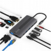 ADAPTÉROVÝ HUB 12v1 USB-C DisplayPort VGA HDMI Gigabit Ethernet USB 3.0 RJ45