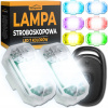 Bezdrôtová LED stroboskopická lampa Silná biela + Farba 2 ks Diaľkové ovládanie