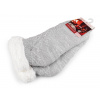 Dámske / dievčenské ponožky zimné s kožúškom a protišmykom Emi Ross šedá najsvetlejšia 1pár