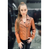 Max Original Leather Dámska kožená bunda 1266 cognac-91 (3XL 58-60) - Cognac - 3XL
