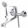 Nástenná vaňová batéria s dlhým otočným výtokom, dlhá batéria na vaňu, sada