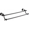 Mexen Estela dvojitý vešiak na uteráky, čierny - 7011525-70